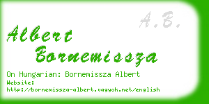 albert bornemissza business card